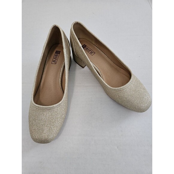 Idifu Metallic Sparkle Low Block Heels Size 6.5 New Didifu - Picture 1 of 10